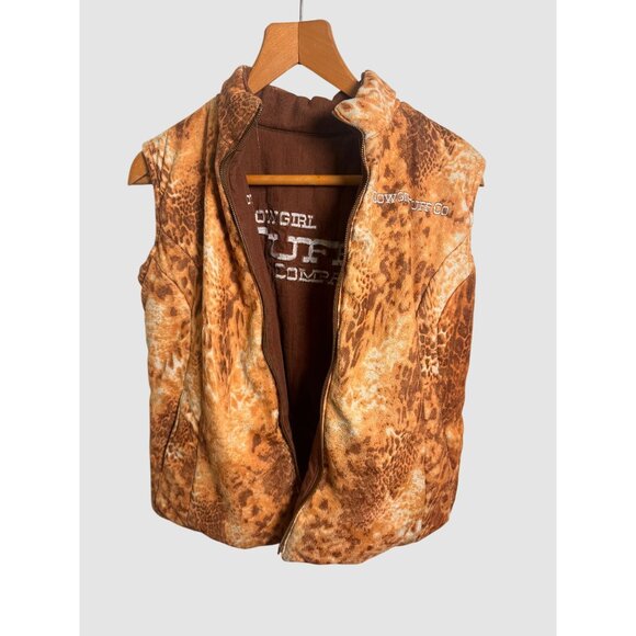 Cowgirl Tuff Co. Women's Camo Reversible Vest, Brown, Sz M - Picture 4 of 4